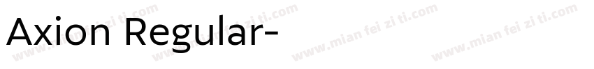 Axion Regular字体转换
